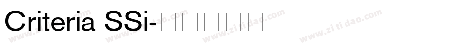 Criteria SSi字体转换